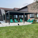 PURPLE LEAF Lamellen Pergola Outdoor Aluminium Pergola mit Verstellbarem Lamellendach für Terrasse und Garten Anthrazit