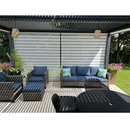 PURPLE LEAF Lamellen Pergola Outdoor Aluminium Pergola Terrassenüberdachung Freistehend Pergola mit Rollos mit Lamellendach Einstellbar Hardtop Pavillon Geeignet für Garten Anthrazit