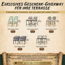 PURPLE LEAF Outdoor Hardtop Pavillon in Hellgrau mit Aluminiumrahmen und Doppel-Dach, mit milchweißer Lichterkette