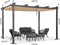 PURPLE LEAF Pergola Metall Garten Pavillon Pergola Wasserdicht Stabil Winterfest, Gartenpavillon Mit Sonnenschutz Überdachung