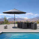 PURPLE LEAF Aluminium Marktschirm für Terrasse, Garten & Gewerbe – Stabiler Outdoor-Sonnenschirm