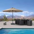 PURPLE LEAF Aluminium Marktschirm für Terrasse, Garten & Gewerbe – Stabiler Outdoor-Sonnenschirm