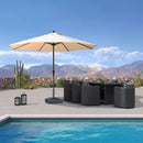 PURPLE LEAF Aluminium Marktschirm für Terrasse, Garten & Gewerbe – Stabiler Outdoor-Sonnenschirm