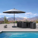 PURPLE LEAF Aluminium Marktschirm für Terrasse, Garten & Gewerbe – Stabiler Outdoor-Sonnenschirm