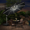 PURPLE LEAF runden Sonnenschirm mit Led Solar Beleuchtung Ampelschirm Gartenschirm Terrassenschirm mit Kurbel