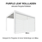 PURPLE LEAF Rollos für Lamellen Pergola Wärmedämmung UV-Schutz Sonnenschutz Waterproof-Gewebe  Sichtschutz pflegeleicht für Terrasse Seitenrollo