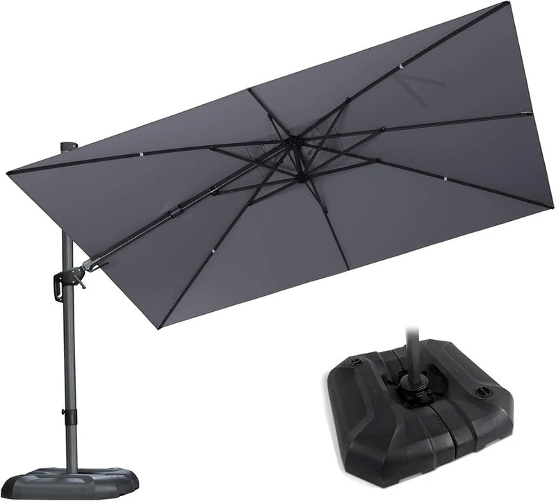 PURPLE LEAF Quadratische und Rechteckige Sonnenschirme mit Drehfunktion und Schirmständer