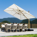 PURPLE LEAF Holzmaserung Ausleger-Sonnenschirm Aluminium Outdoor-Sonnenschirme