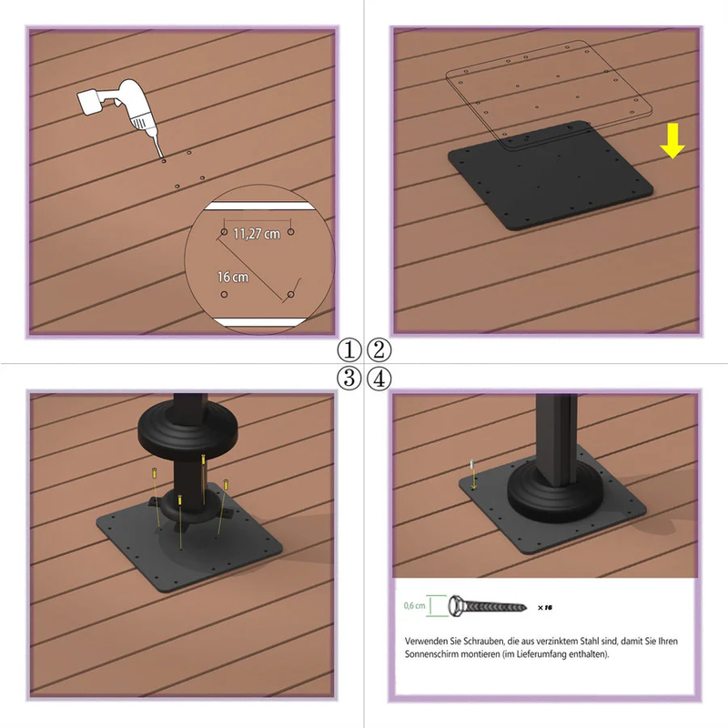 Häufig gewählt: PURPLE LEAF Sonnenschirmständer