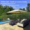PURPLE LEAF rechteckiger Sonnenschirm mit Schirmständer ideal für Garten & Terrasse mit UV-Schutz