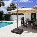 PURPLE LEAF Sonnenschirm Rechteckig Groß Stabil Marktschirm Groß 360°Rotation, Gartenschirm mit Kurbel
