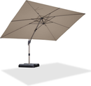 PURPLE LEAF Deluxe - Aluminium Outdoor Patio-Sonnenschirm Quadratisch  Edel, windfest und vielseitig einstellbar