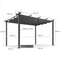 PURPLE LEAF Garten Pergola mit Vorhang Aluminium-Rahmen Outdoor Terrasse Pavillon mit Seitenschutzvorhänge Sonnendach mit Schiebedach  Grau