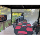 PURPLE LEAF Lamellen Pergola Outdoor Aluminium Pergola Terrassenüberdachung Freistehend Pergola mit Rollos mit Lamellendach Einstellbar Hardtop Pavillon Geeignet für Garten Anthrazit