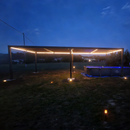 PURPLE LEAF Lamellen Pergola Lamellendach mit LED-Lichtleiste für Garten Terrasse, Anthrazit