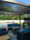 PURPLE LEAF Lamellen Pergola Outdoor Aluminium Pergola Freistehend Pergola mit Lamellendach Einstellbar Hardtop Pavillon,mit Geeignet für Garten Terrasse Hinterhof,Grau