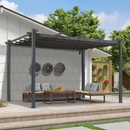 PURPLE LEAF Pergola Metall Garten Pavillon Aluminium Gazebo Wasserdicht Stabil Winterfest Gartenpavillon Mit Sonnenschutz Überdachung