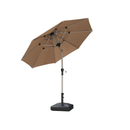 PURPLE LEAF Sonnenschirm Alu Gartenschirm mit Schirmständer, 30° Neigung, Terrassenschirm Tischschirm, Wasserdichter Mittelstockschirm für Garten & Markt