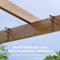 PURPLE LEAF Pergola Metall Holzoptik Garten Pavillon Aluminum Pergola Wasserdicht Sonnendach mit Schiebedach, Gartenpavillon Mit Markisenschutz