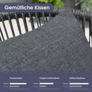PURPLE LEAF  Gartenmöbel set 7/11-teiliges Outdoor Balkonmöbel  mit Tisch aus Aluminium und geflochtene Stühle, Grau