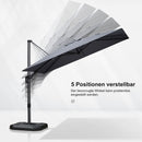 PURPLE LEAF Wirtschaftlicher Terrassen-Sonnenschirm mit drehbarem Rechteck und quadratischem Outdoor-Sonnenschirm