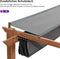 PURPLE LEAF Pergola Metall Holzoptik Garten Pavillon Aluminum Pergola Wasserdicht Sonnendach mit Schiebedach, Gartenpavillon Mit Markisenschutz