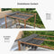 PURPLE LEAF Pergola Metall Holzoptik Garten Pavillon Aluminum Pergola Wasserdicht Sonnendach mit Schiebedach, Gartenpavillon Mit Markisenschutz