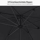 PURPLE LEAF Aluminium Marktschirm für Terrasse, Garten & Gewerbe – Stabiler Outdoor-Sonnenschirm