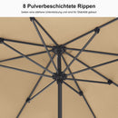 PURPLE LEAF Aluminium Marktschirm für Terrasse, Garten & Gewerbe – Stabiler Outdoor-Sonnenschirm