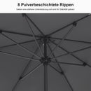 PURPLE LEAF Aluminium Marktschirm für Terrasse, Garten & Gewerbe – Stabiler Outdoor-Sonnenschirm