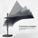 PURPLE LEAF Wirtschaftlicher Terrassen-Sonnenschirm mit drehbarem Rechteck und quadratischem Outdoor-Sonnenschirm