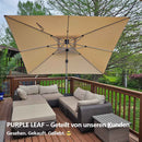 PURPLE LEAF Sonnenschirm Ampelschirm Drehbar Neigbar Kippbar Marktschirm 360°Rotation, Gartenschirm mit Kurbel
