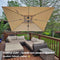 PURPLE LEAF Sonnenschirm Ampelschirm Drehbar Neigbar Kippbar Marktschirm 360°Rotation, Gartenschirm mit Kurbel