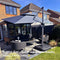 PURPLE LEAF Sonnenschirm Ampelschirm Drehbar Neigbar Kippbar Marktschirm 360°Rotation, Gartenschirm mit Kurbel