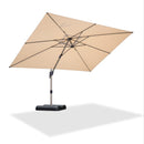 PURPLE LEAF Deluxe - Aluminium Outdoor Patio-Sonnenschirm Quadratisch  Edel, windfest und vielseitig einstellbar