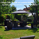 PURPLE LEAF Sonnenschirm Balkon runder Regenschirm, mit 360° Rotation, Gartenschirm mit Kurbel