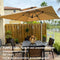 PURPLE LEAF rechteckiger Sonnenschirm mit Schirmständer ideal für Garten & Terrasse mit UV-Schutz