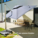 PURPLE LEAF Sonnenschirm Ampelschirm Drehbar Neigbar Kippbar Marktschirm 360°Rotation, Gartenschirm mit Kurbel