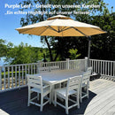 PURPLE LEAF Sonnenschirm Balkon runder Regenschirm, mit 360° Rotation, Gartenschirm mit Kurbel