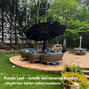 PURPLE LEAF Sonnenschirm Balkon runder Regenschirm, mit 360° Rotation, Gartenschirm mit Kurbel
