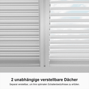 PURPLE LEAF Lamellen Pergola lamellendach Moderne weiße Pergola mit verstellbarem Dach für Terrasse Hinterhof Garten
