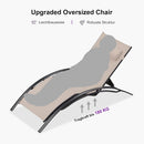 PURPLE LEAF Sonnenliegen 2er Set, Aluminium Gartenliegen mit Beistelltisch und Kissen, schnell trocknende Liege wetterfest, verstellbar in 5 Positionen, stapelbar.