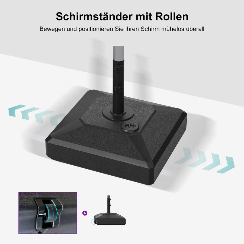 Häufiger Kauf: PURPLE LEAF Mittelmast-Sonnenschirmständer in Schwarz