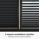 PURPLE LEAF Lamellen Pergola Outdoor Aluminium Pergola Terrassenüberdachung mit integrierten LED Freistehend Pergola mit Lamellendach Einstellbar Hardtop Pavillon Geeignet für Garten Anthrazit