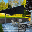 PURPLE LEAF rechteckiger Sonnenschirm mit Schirmständer ideal für Garten & Terrasse mit UV-Schutz
