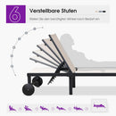 PURPLE LEAF Gartenliegen-Set mit Rollen & Beistelltisch Aluminium Wetterfest Sonnenliege
