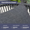 PURPLE LEAF  Gartenmöbel set 7/11-teiliges Outdoor Balkonmöbel  mit Tisch aus Aluminium und geflochtene Stühle, Grau