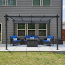 PURPLE LEAF Pergola Metall Garten Pavillon Pergola Wasserdicht Stabil Winterfest, Gartenpavillon Mit Sonnenschutz Überdachung