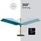 PURPLE LEAF Sonnenschirm Groß Ampelschirm mit Kurbel 360-Grad Drehbar mit Fußpedal und Kreuzsockel für Terrasse, Balkon Sonnenschutz