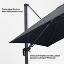 PURPLE LEAF Wirtschaftlicher Terrassen-Sonnenschirm mit drehbarem Rechteck und quadratischem Outdoor-Sonnenschirm